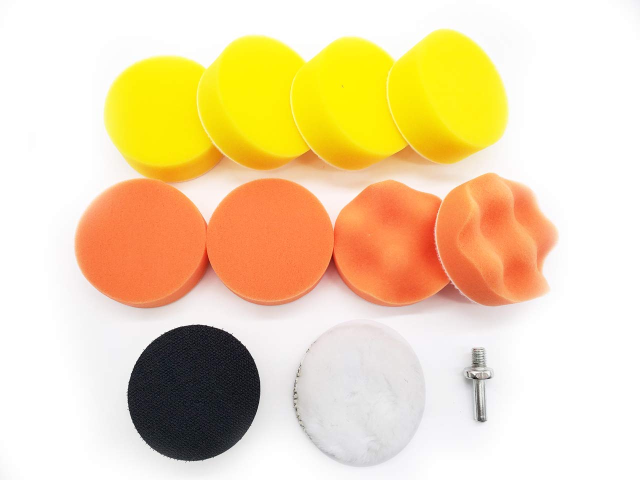 STHIRA Car Polish Kit Polishing Pad and Hand Buffer Set Electric Cleaning Brush with Drill Adapter for Car Polish Buffing, 3-inch (Pack of 10 Pieces) STHIRA Car Polish Kit Polishing Pad and Hand Buffer Set Electric Cleaning Brush with Drill Adapter for Car Polish Buffing, 3-inch (Pack of 10 Pieces)